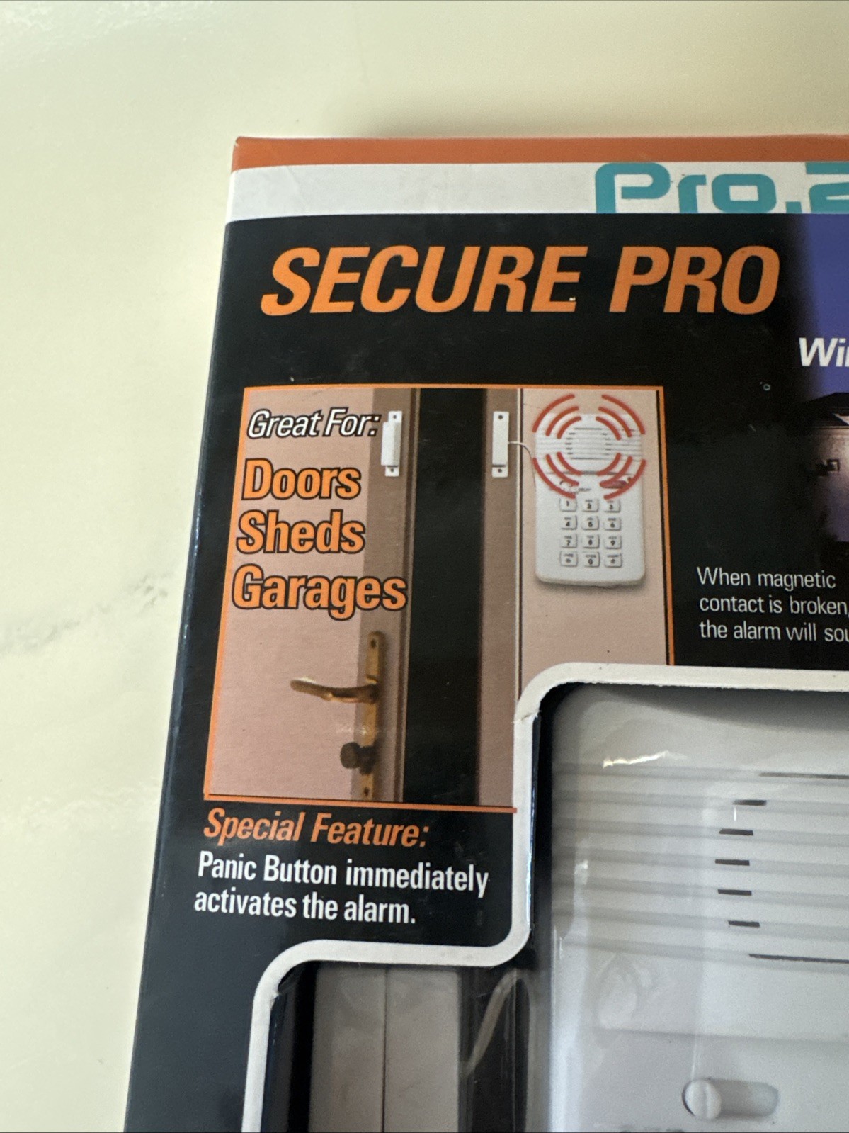 Secure Pro Keypad Wireless Battery-Operated Alarm System w/ Panic button NIB