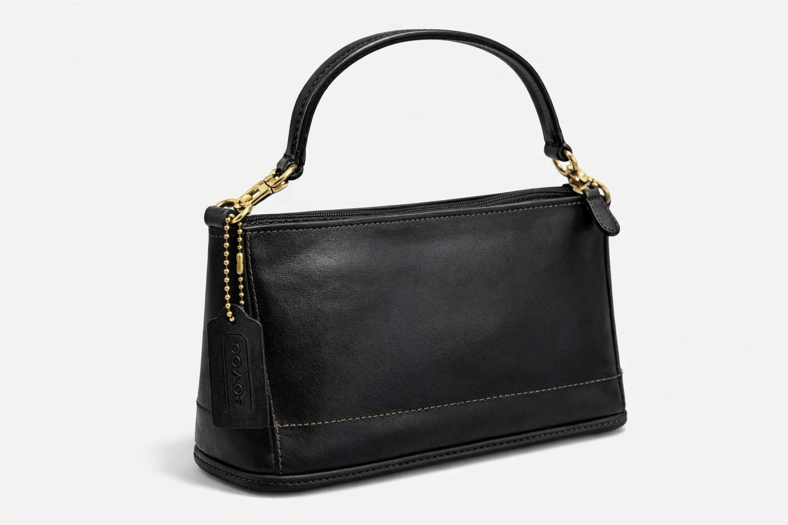COACH 9311 Vtg Mercer Demi Shoulder Bag Black Glove-Tanned Leather USA w/ Box /