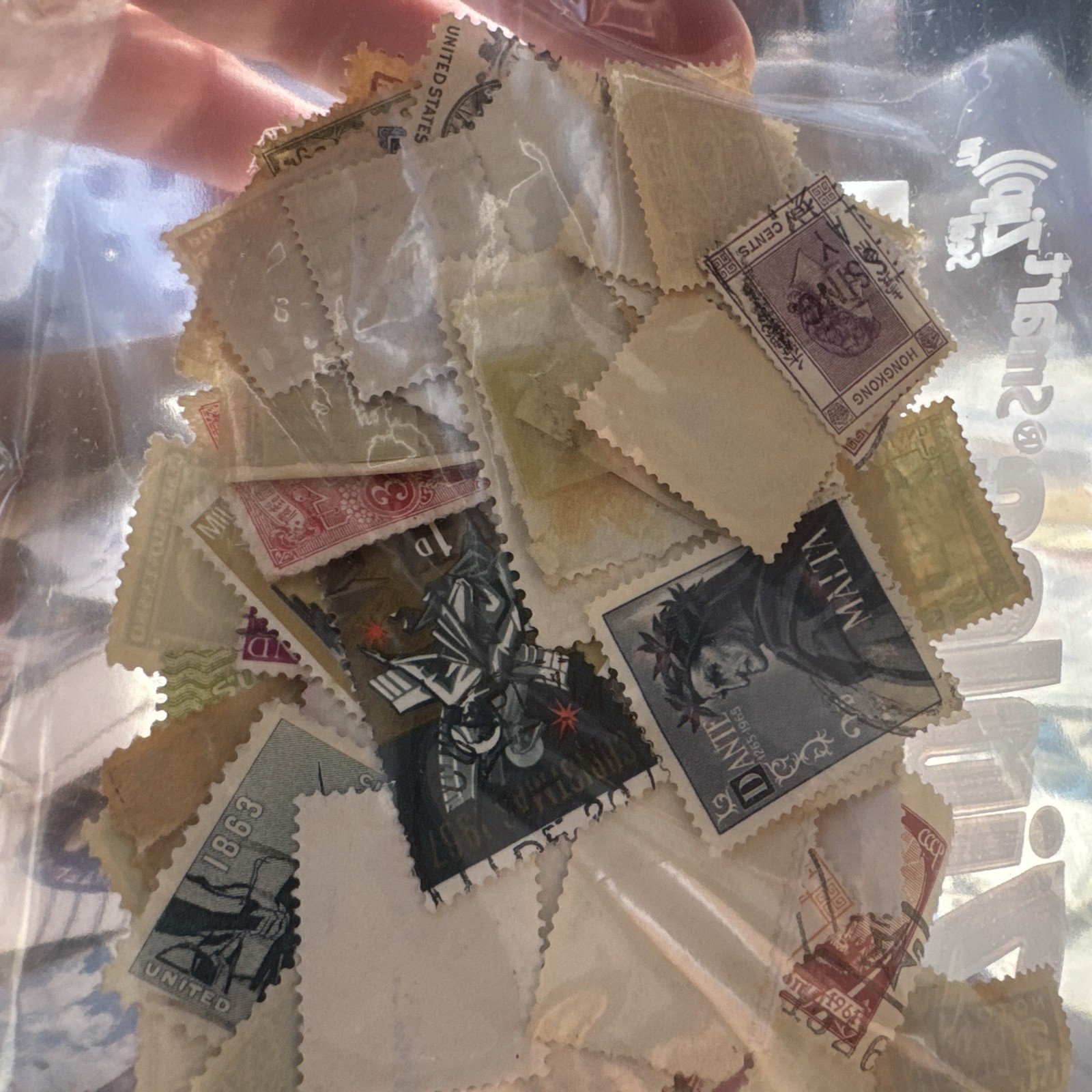 Stamp Collection Lot US World Postage Mixed Countries Used Acceptable Condition
