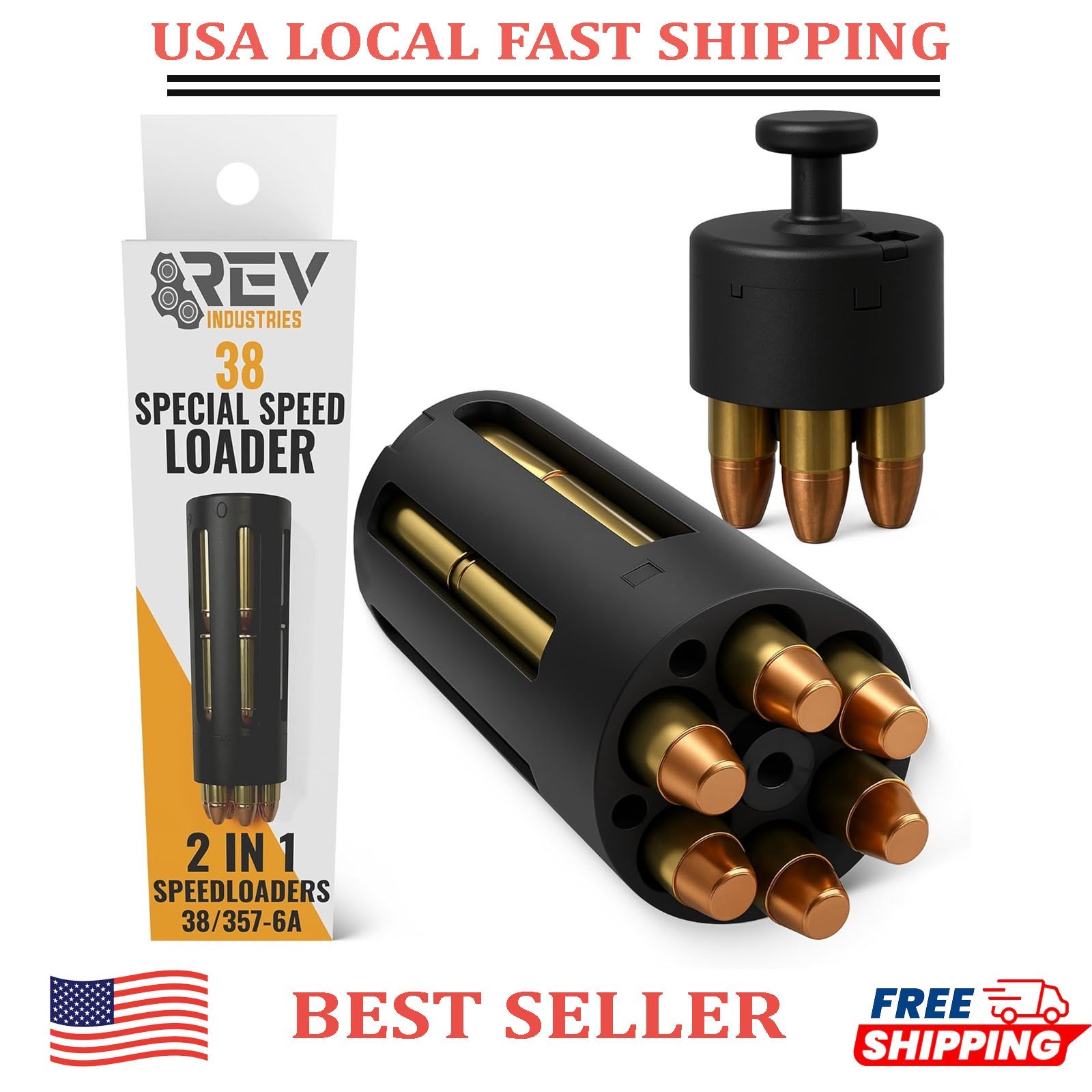 38 Special Speed Loader 357 Magnum Speedloader for 6 Cylinder Revolvers