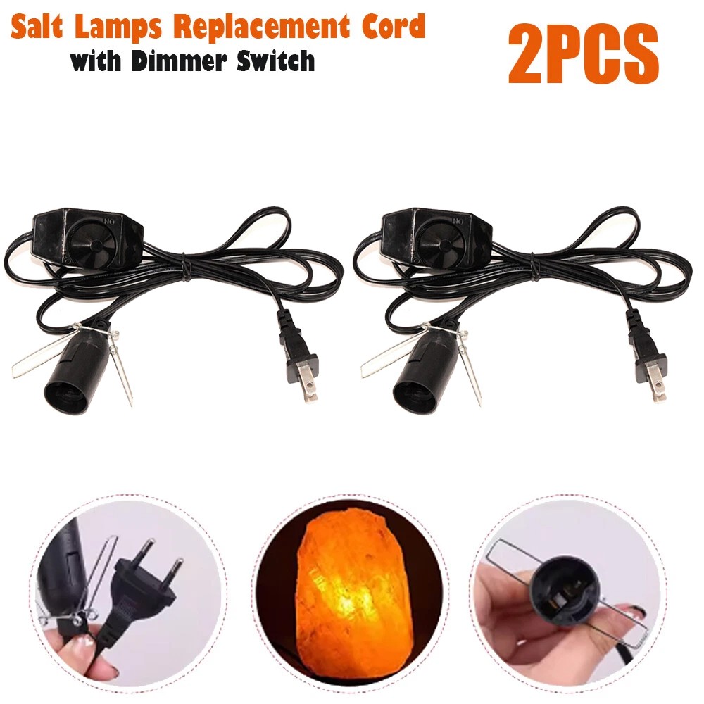 2x E12 Salt Lamp Replacement Cord for Salt Rock Lamp/Crystal Lamp Dimmer Control