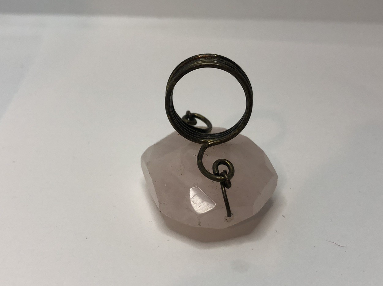 Large natural Quartz Artisan statement ring Size 7