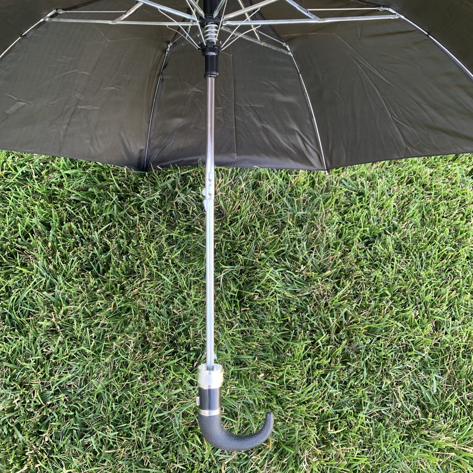 Conch Compact Folding Black Umbrella and Case
