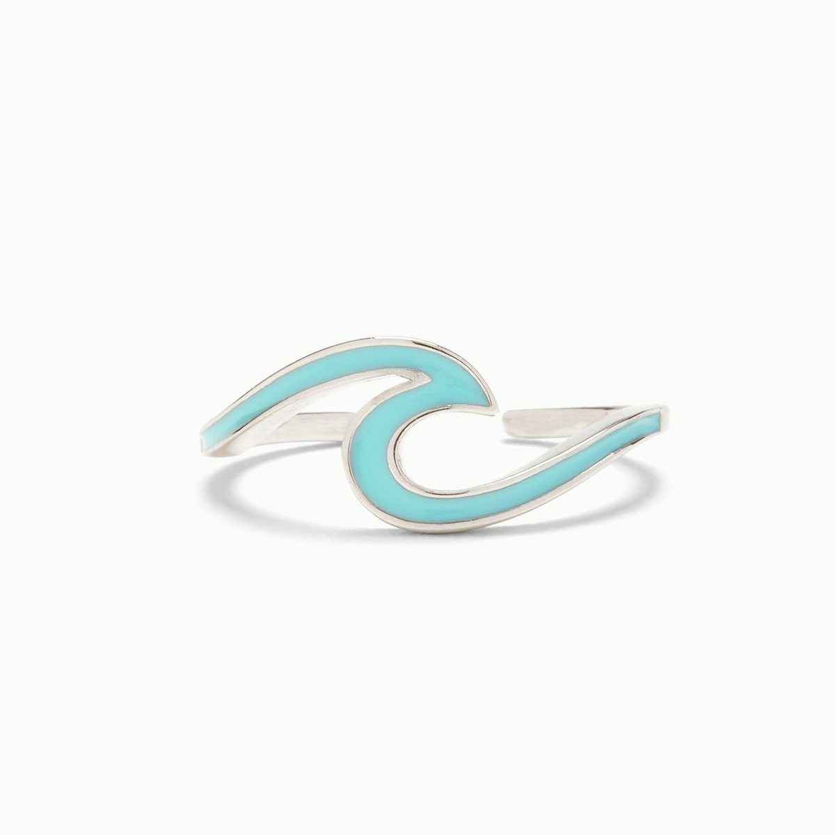 Pura Vida Bracelets Silver Wave Enamel Toe Ring