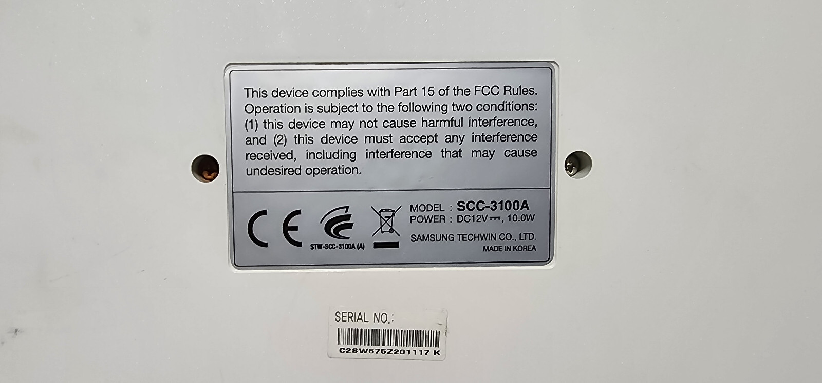 SAMSUNG SYSTEM CONTROLLER SCC-3100A CCTV PTZ