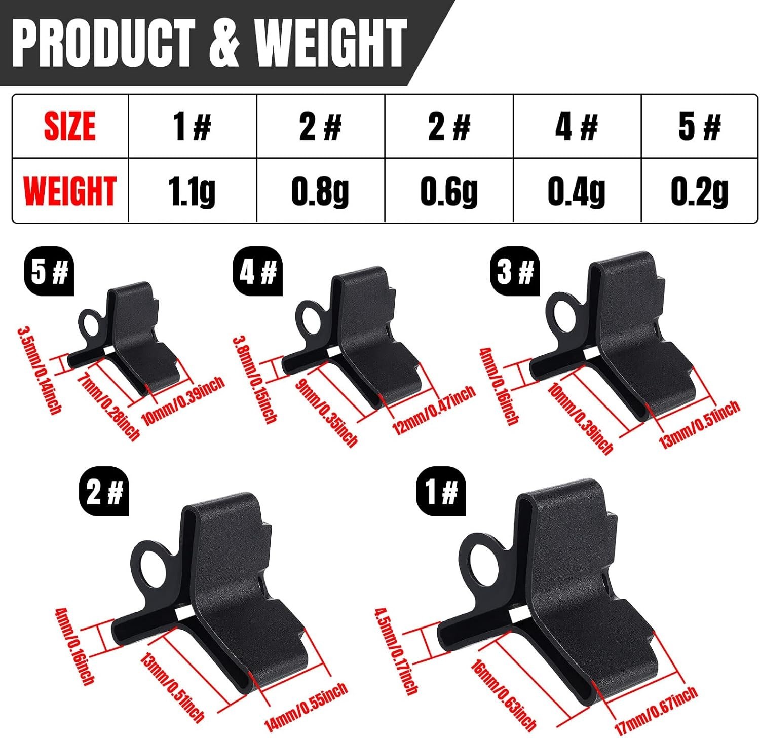300 Pcs Treble Hook Covers Assorted Sizes Fishing Hook Protector Bonnets Guard S