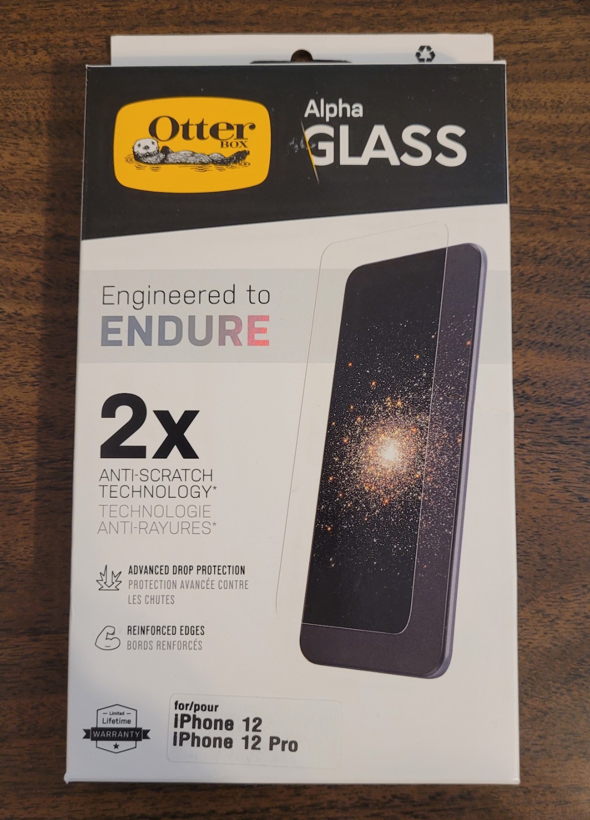 Otterbox Alpha Glass Anti-Scratch Screen Protector for iPhone 12 / iPhone 12 Pro