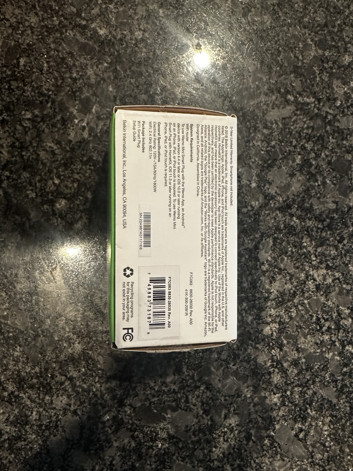 WeMo WiFi Enabled Mini Smart Plug - White (F7C063)