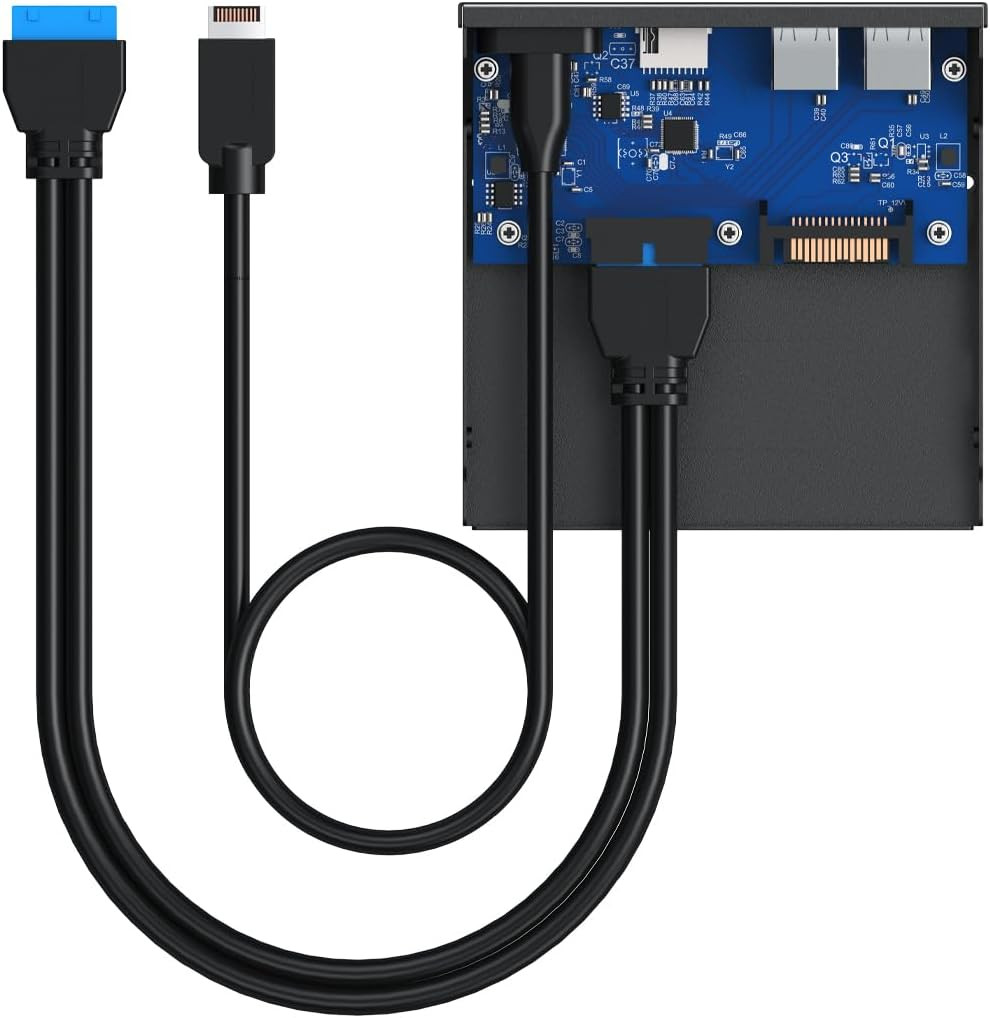 3.5 Inch Front Panel USB C Hub, Sd/Microsd Internal Card Reader