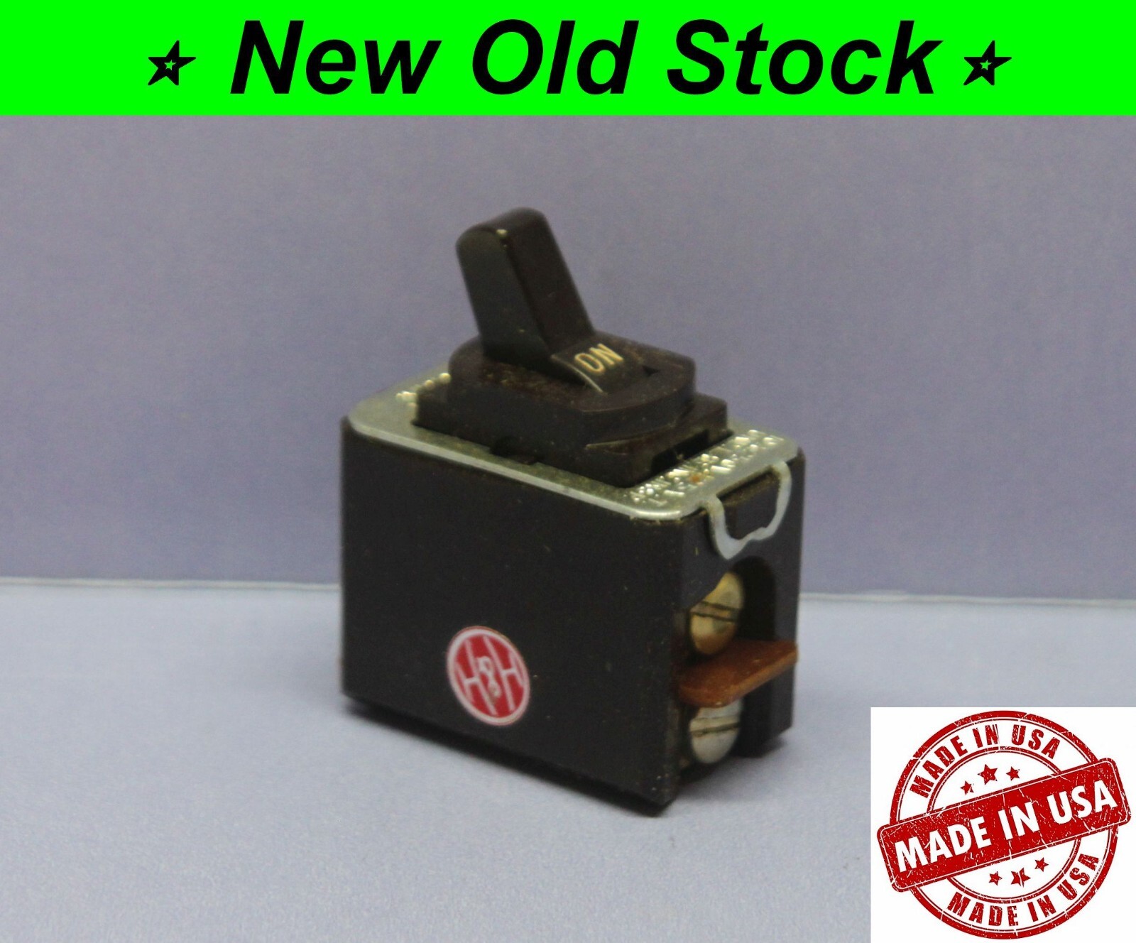 Vintage Despard Interchangeable Toggle Light Switch, Double-Pole DPST, Brown H&H
