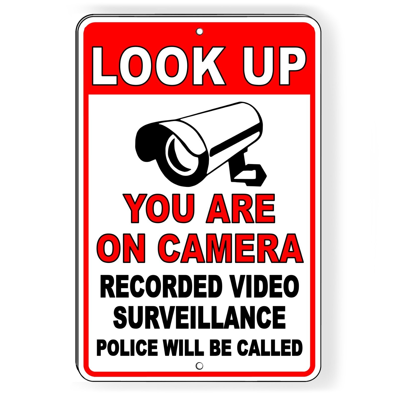 You Are On Camera Video Surveillance Security 8" x 12" Aluminum Sign Alarm CCTV
