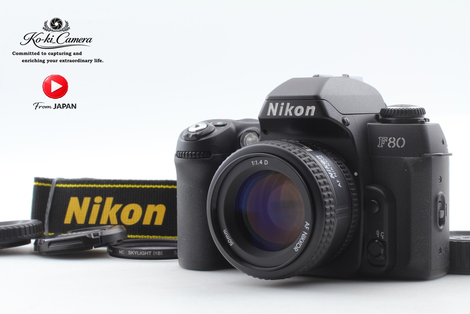 [MINT w/Strap] Nikon F80 D F80D 35mm Film Camera AF 50mm f/1.4 D Lens From JAPAN