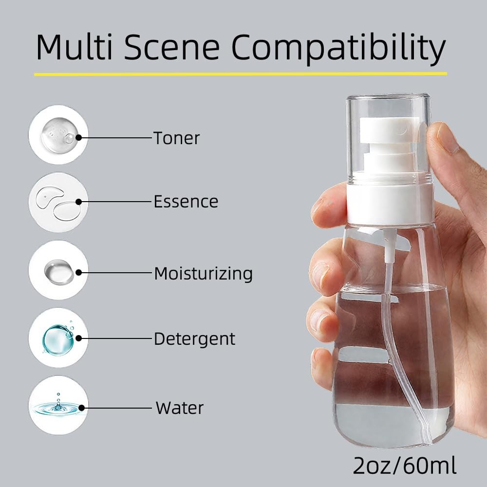 JUNIPLTER 3 Pack Mini Spray Bottles 2oz / 60ml, 2 oz / 60 ml, Multiple Color