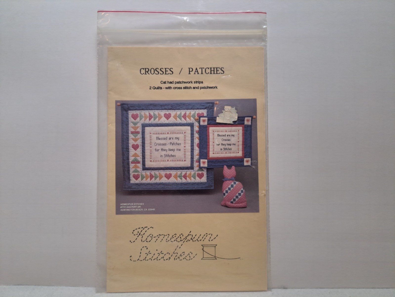 Homespun Stitches Pattern - Crosses/Patches (3 Sizes) - Uncut