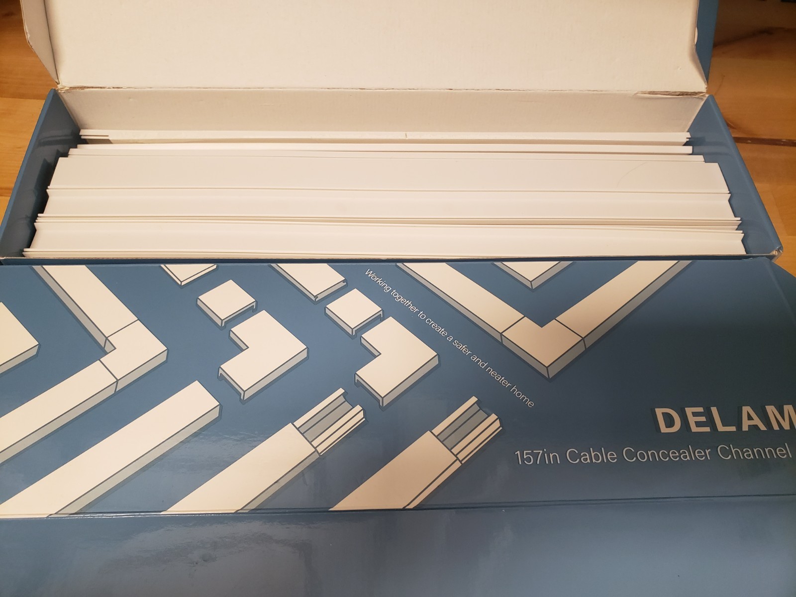 DELAMU 157in Cable Concealer Channel CC01 (2 PACK Assortment)