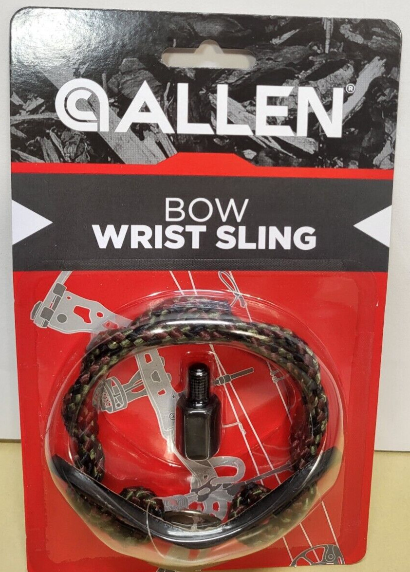 X2 Allen Bow Hunting Wrist Sling Full Grain Leather Yoke Braided Cording 66291A