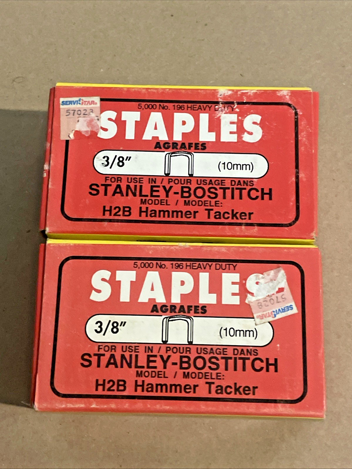 10,000 NEW OLD STOCK 3/8" Arrow Staples for Stanley-Bostitch H2B Hammer Tacker