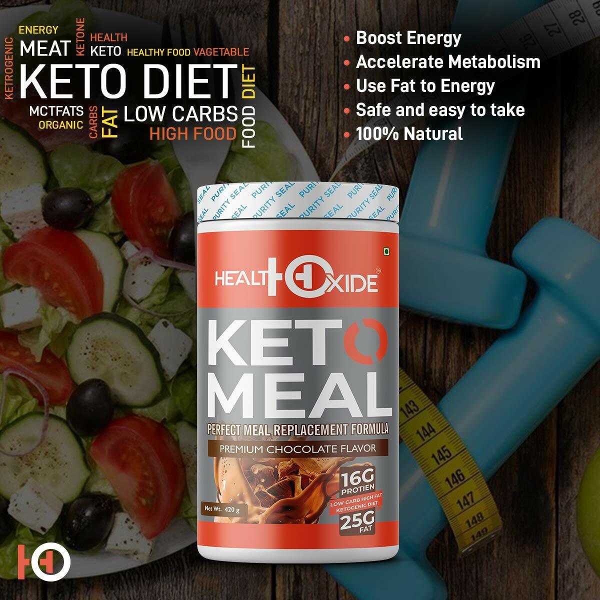 HealthOxide Ketogenic Diet - Perfect Meal Replacement Shakes for Good Health420g
