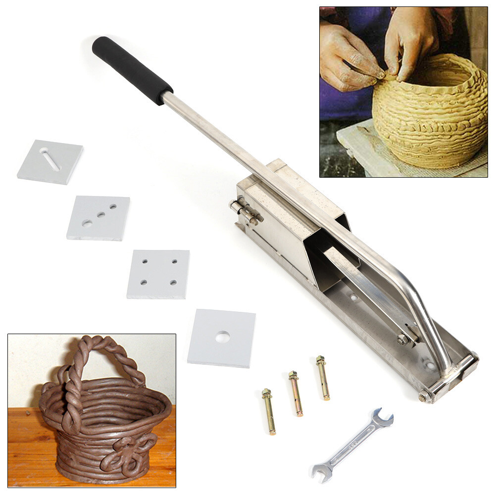 Clay Extruder for Pottery & Ceramics Stainless steel Tool Kit Wall-Mounted USA