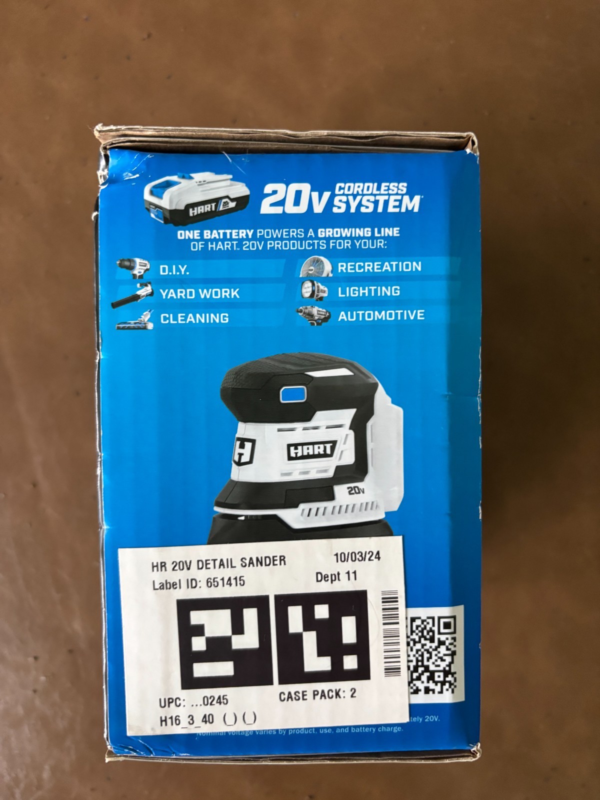 HART 20-Volt Cordless Detail Sander HPSD85 *Tool Only*