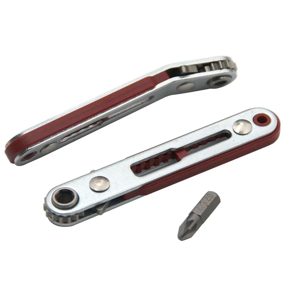 Multifunction Ratchet Screwdriver Right Angle Offset Phillips Flat Head Wrench