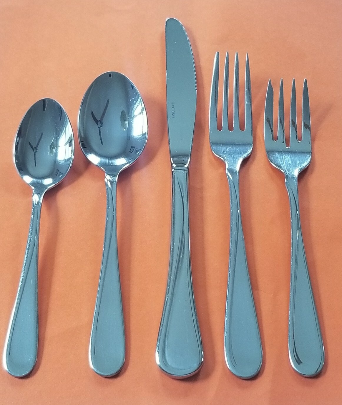 10pc Oneida FLIGHT RELIANCE 2x5pc Place Settings Stainless Knives Forks Spoons