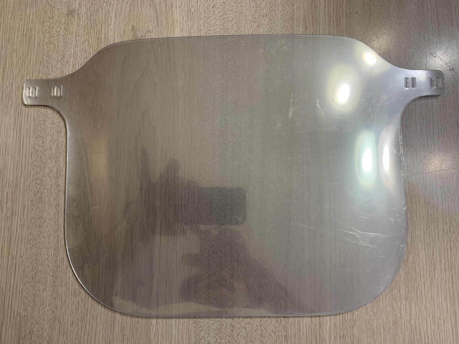 (5) CLEAR FULL COVER REUSABLE FACE MASK SHIELDS 10 X 7” THICK STRONG PLASTIC