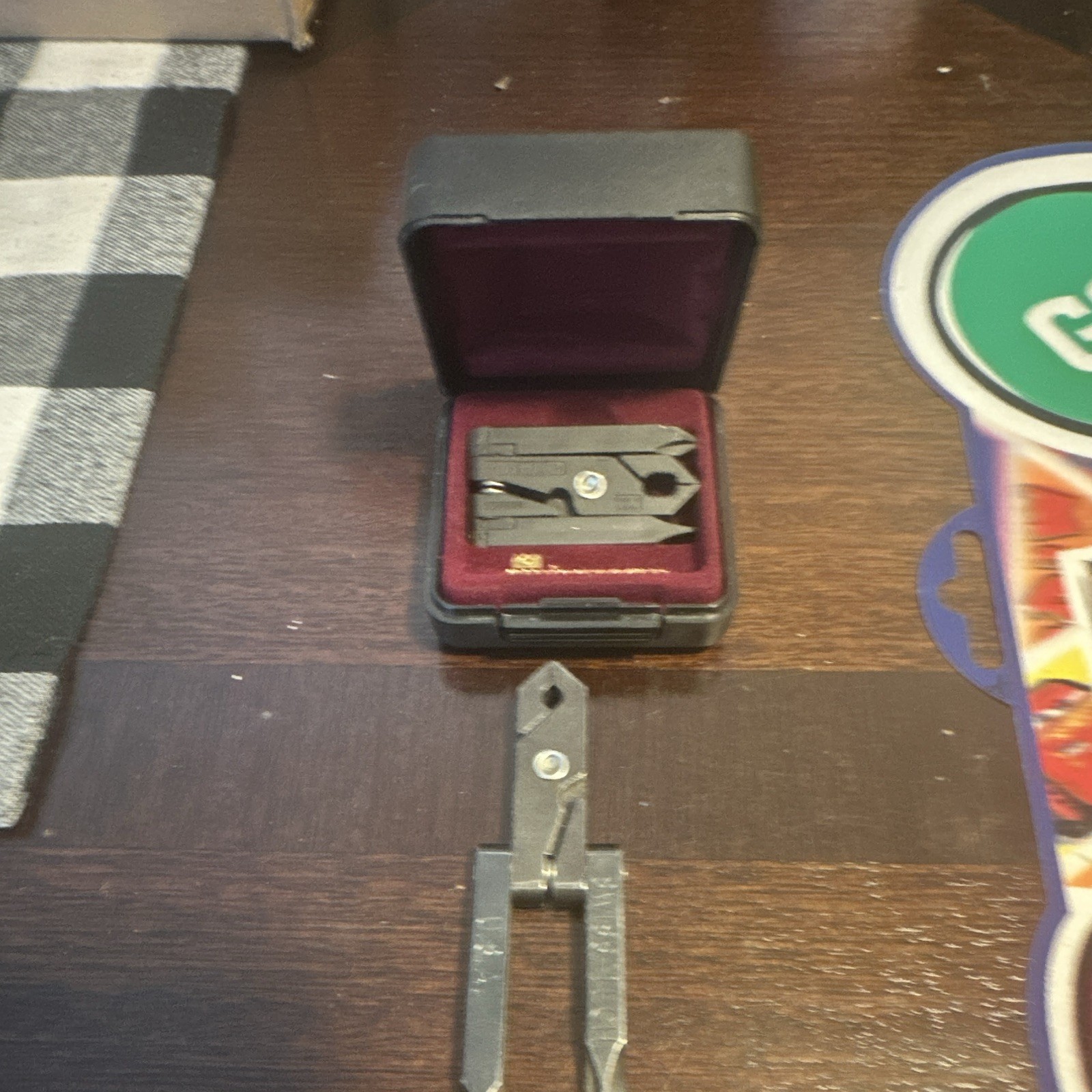 (2) Vintage Swiss-Tech Micro-Plus Multitool Pliers USA Pocket 1 w/ case 1 nocase