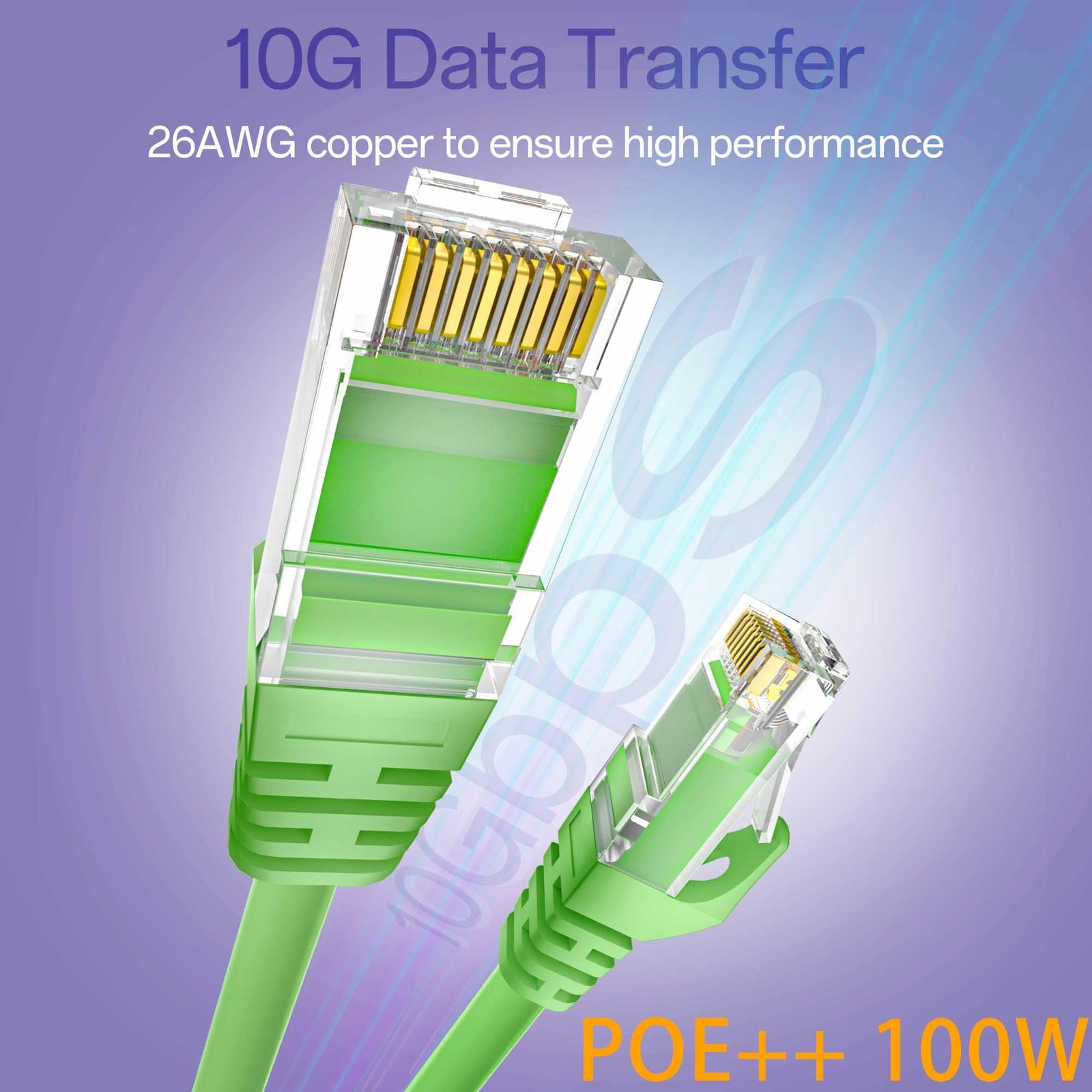 Cat 6 Ethernet Cable 2FT (24Pack), Cat6 Ethernet Patch Cable 10Gbps, High-Speed