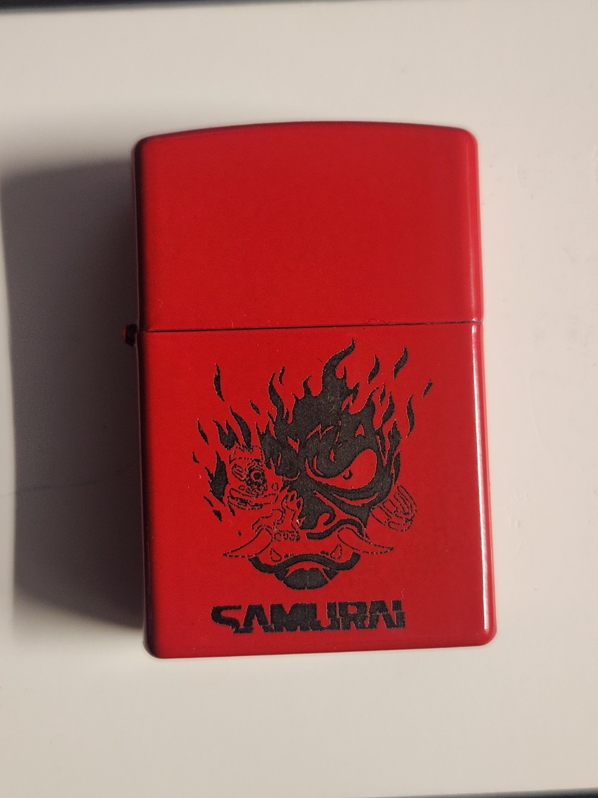Custom Laser Engraved Flip Top Lighter Cyberpunk 2077 Samurai