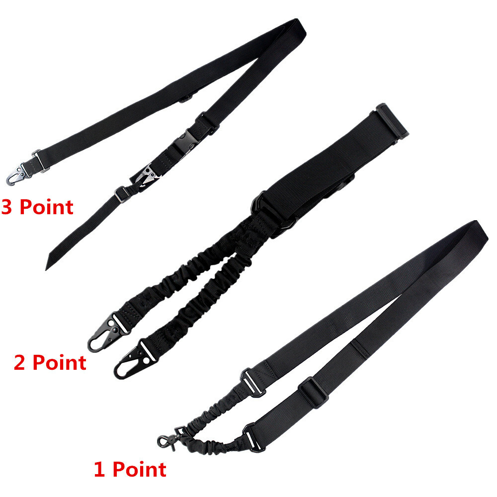 Tactical 1/2/3 Point Rifle Gun Sling Strap System Airsoft Hunting Adjustable US