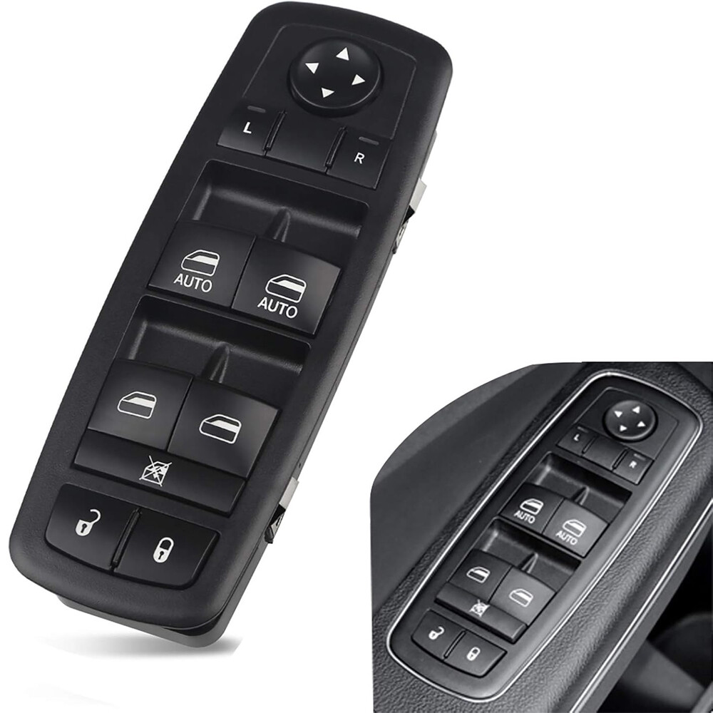 Black Front Driver Side Window Switch For 2016-2018 Ram 1500 2500 56046823AE NEW