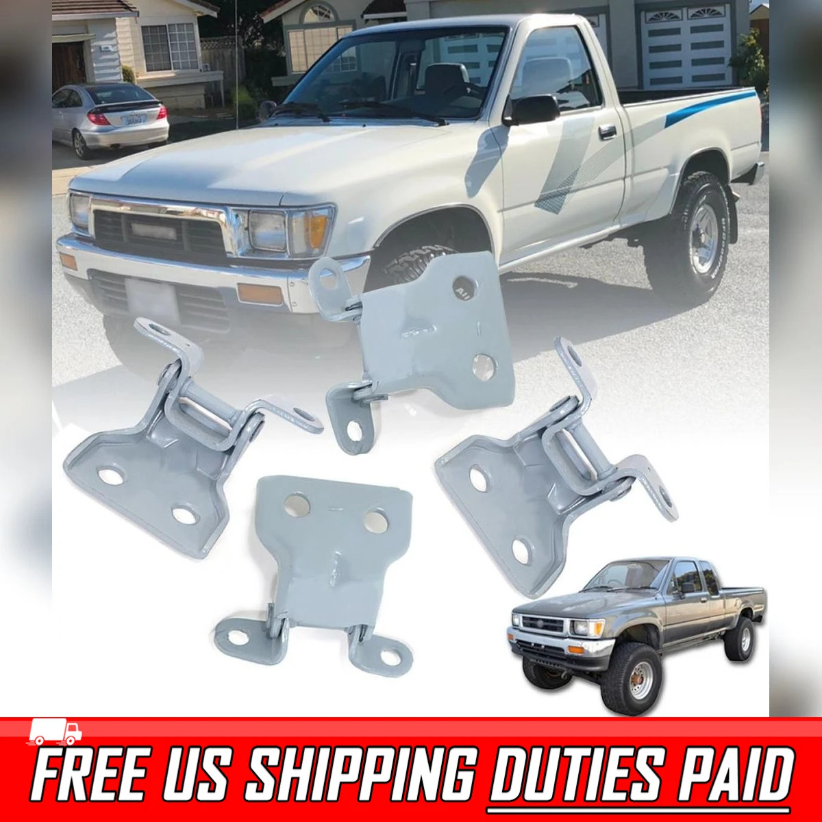 Door Hinges Lock L+R Upper Lower For Toyota Hilux LN85 Pickup UTE 1989-1997