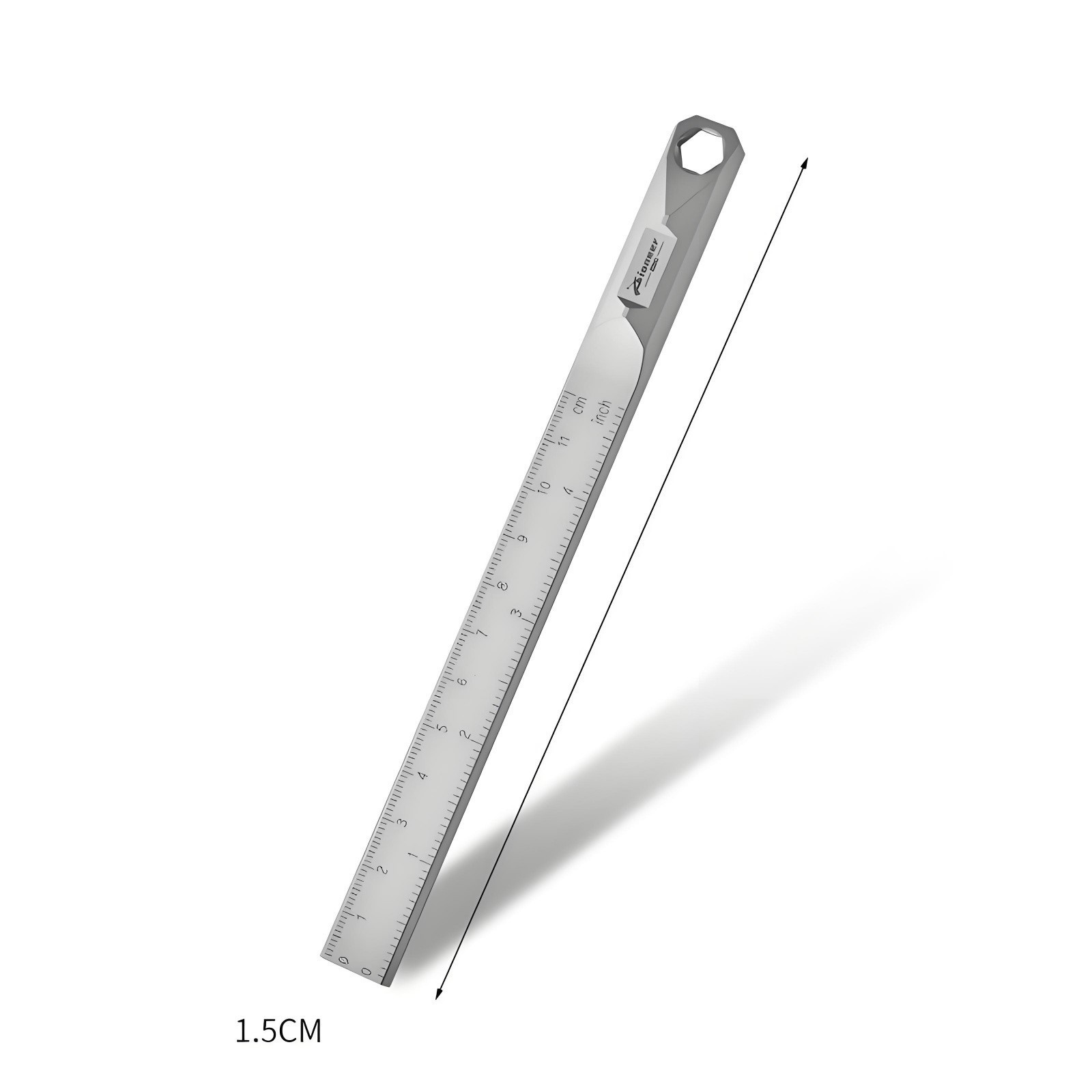 Titanium Alloy 18cm Ruler EDC Tool Measuring Stick with Wrench Function Portable