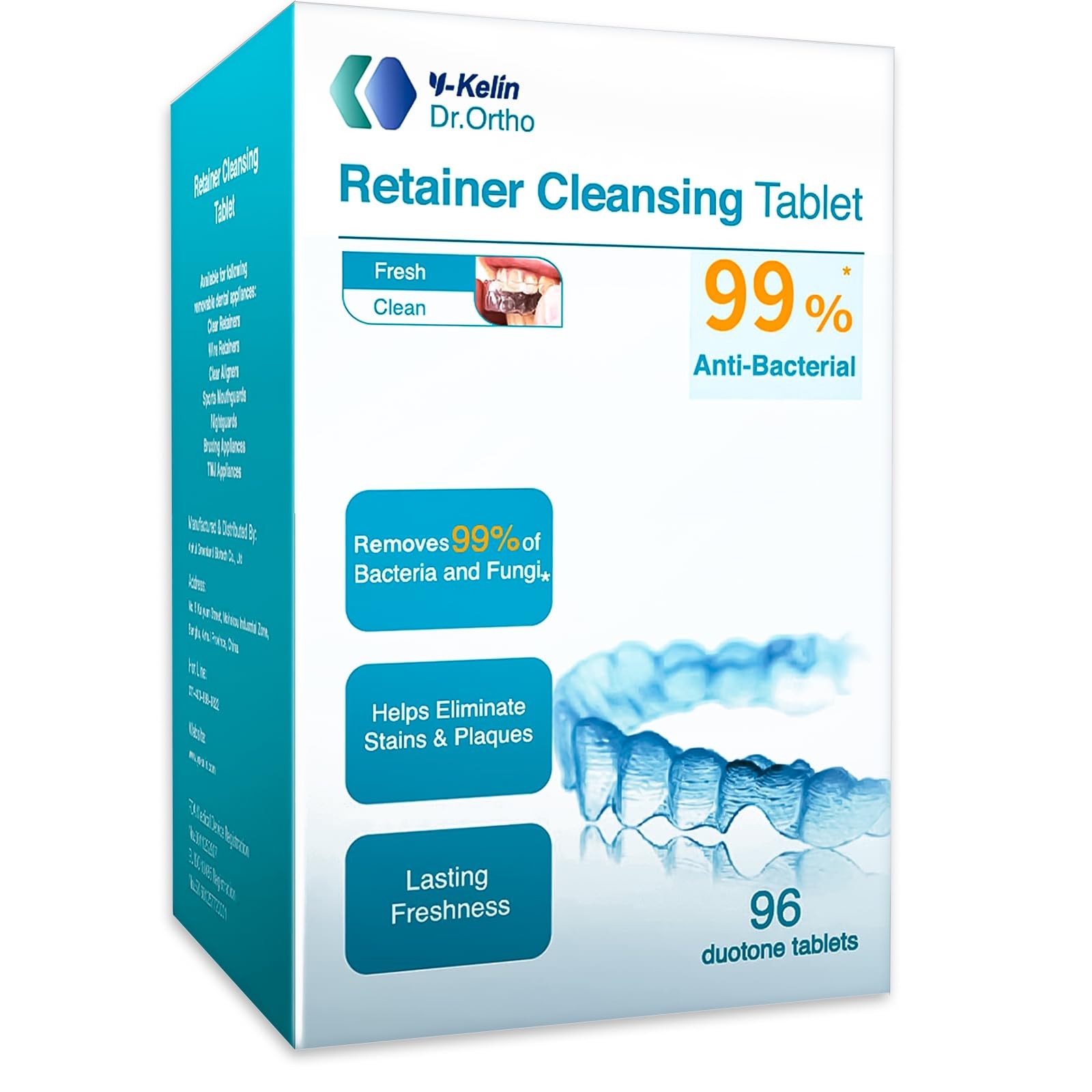 Retainer Cleaner Tablets Invisalign Denture 96 Count (Pack of 1)