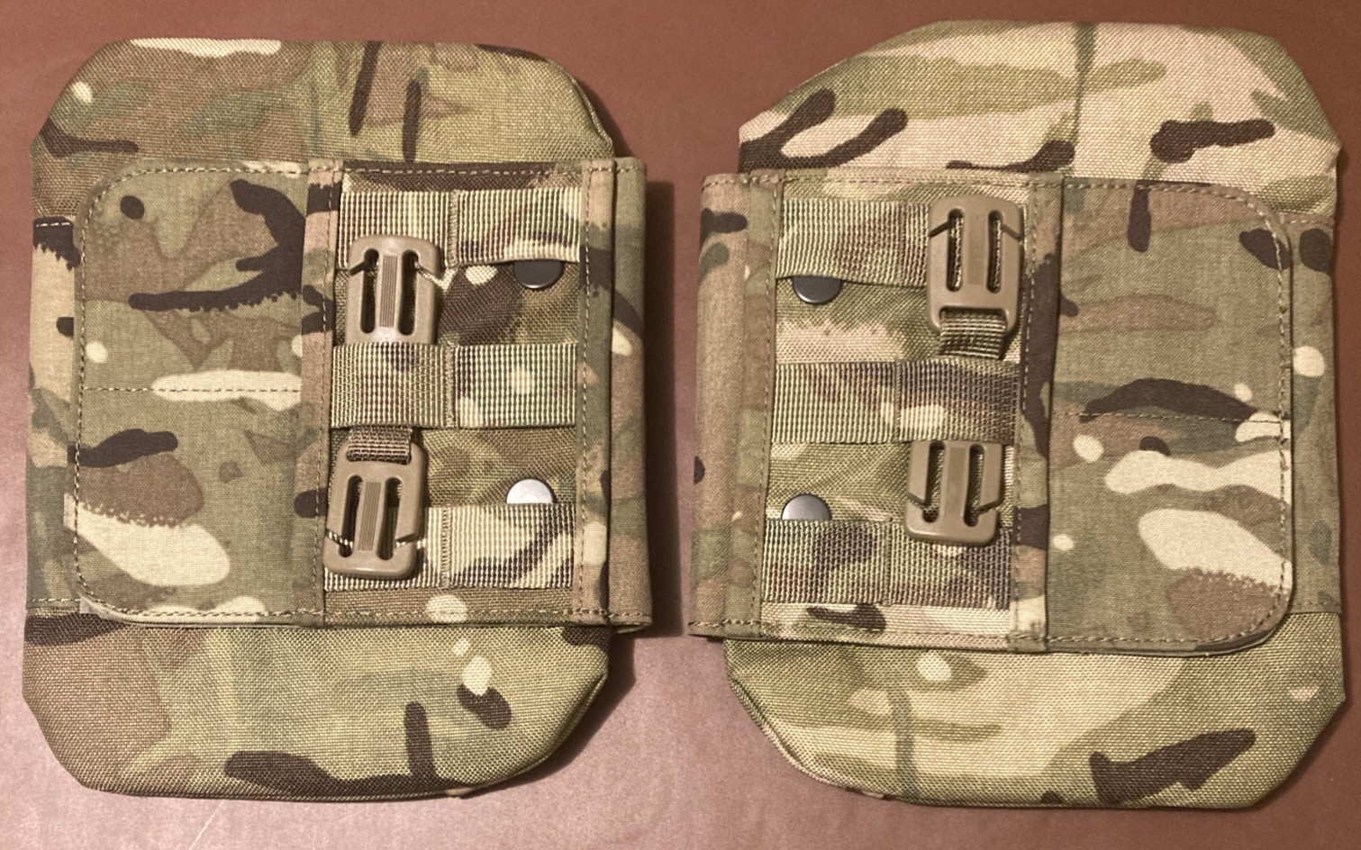 Virtus Side Plate Pouches Pockets With Clips | MTP STV Body Armour Webbing
