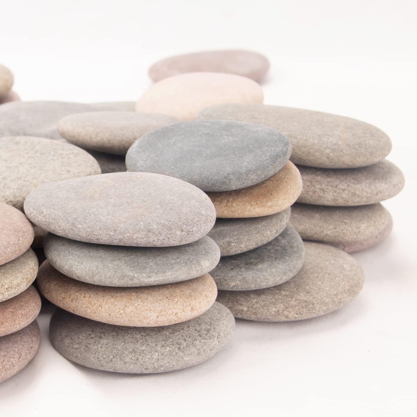 [About 97 PCS - 102 PCS](18.2 Pounds) Painting Rocks,2.26"-3.49" River...