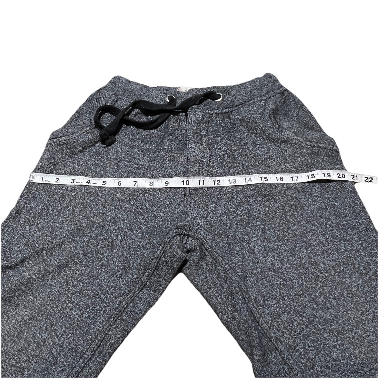 Free Planet Mens Jogger Sweatpants Black Speckle Button Zip Drawstring Size S
