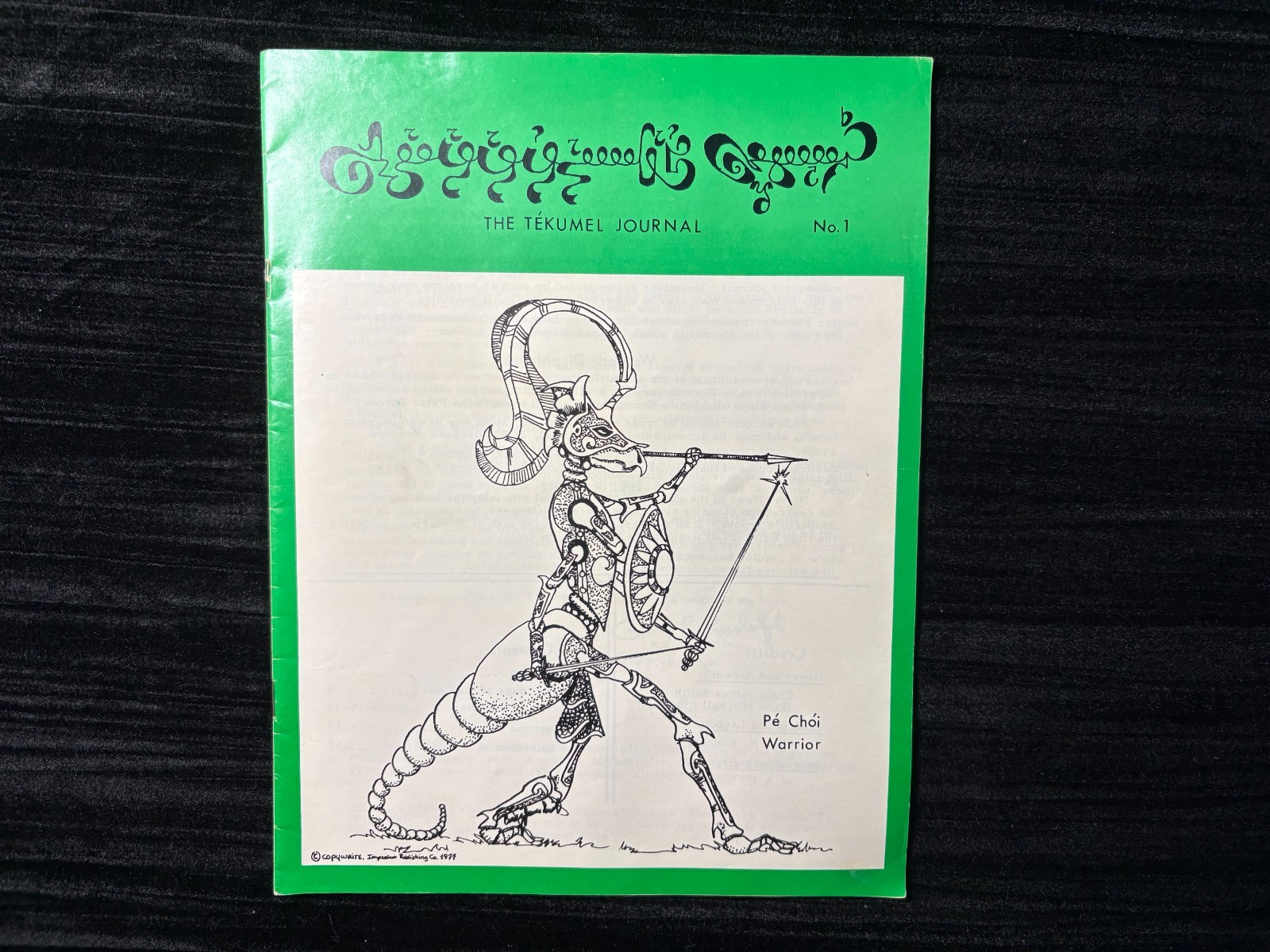 The Tekumel Journal #1  1977  VERY RARE