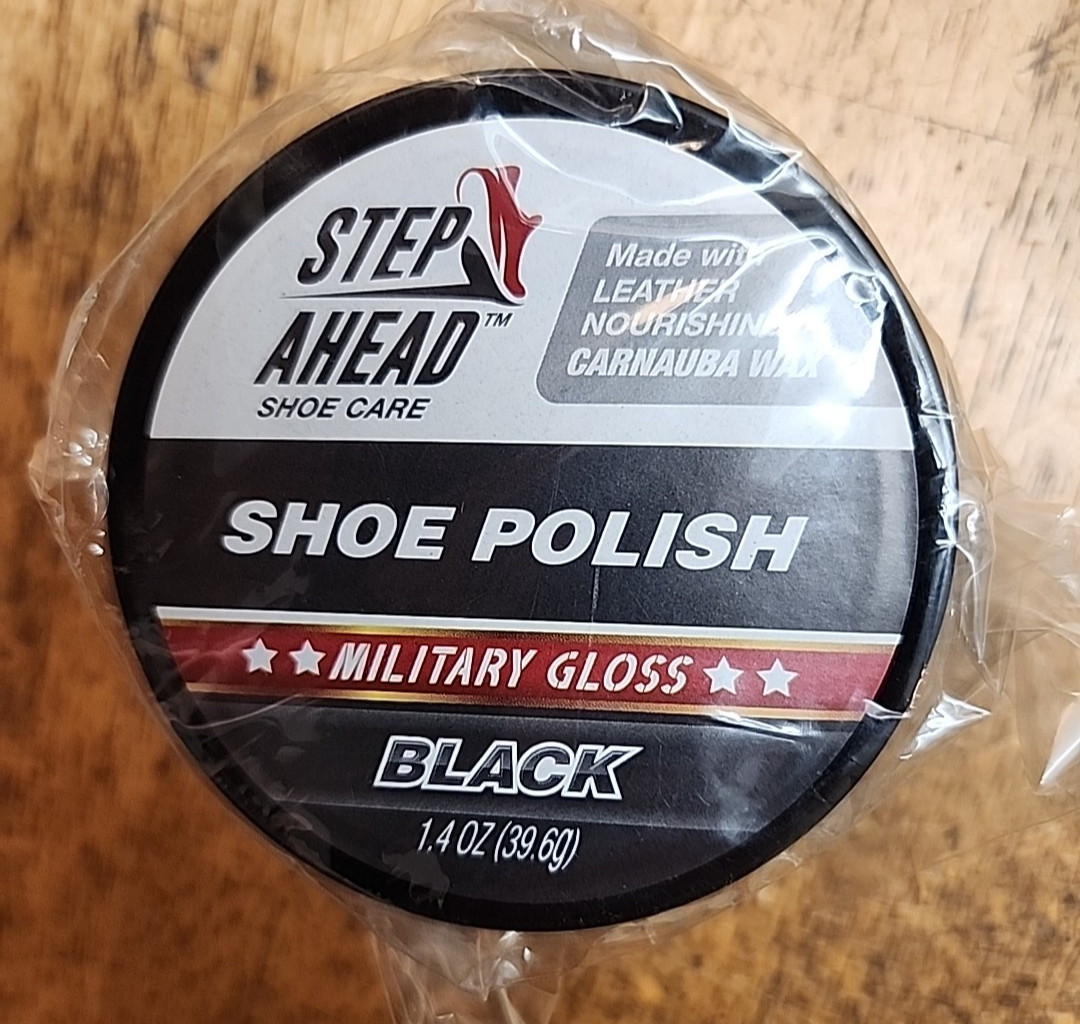 3 pack Boot Polish Gloss Shoe Polish, Black, 1.4 oz 39.6g  (3 Metal Tins)
