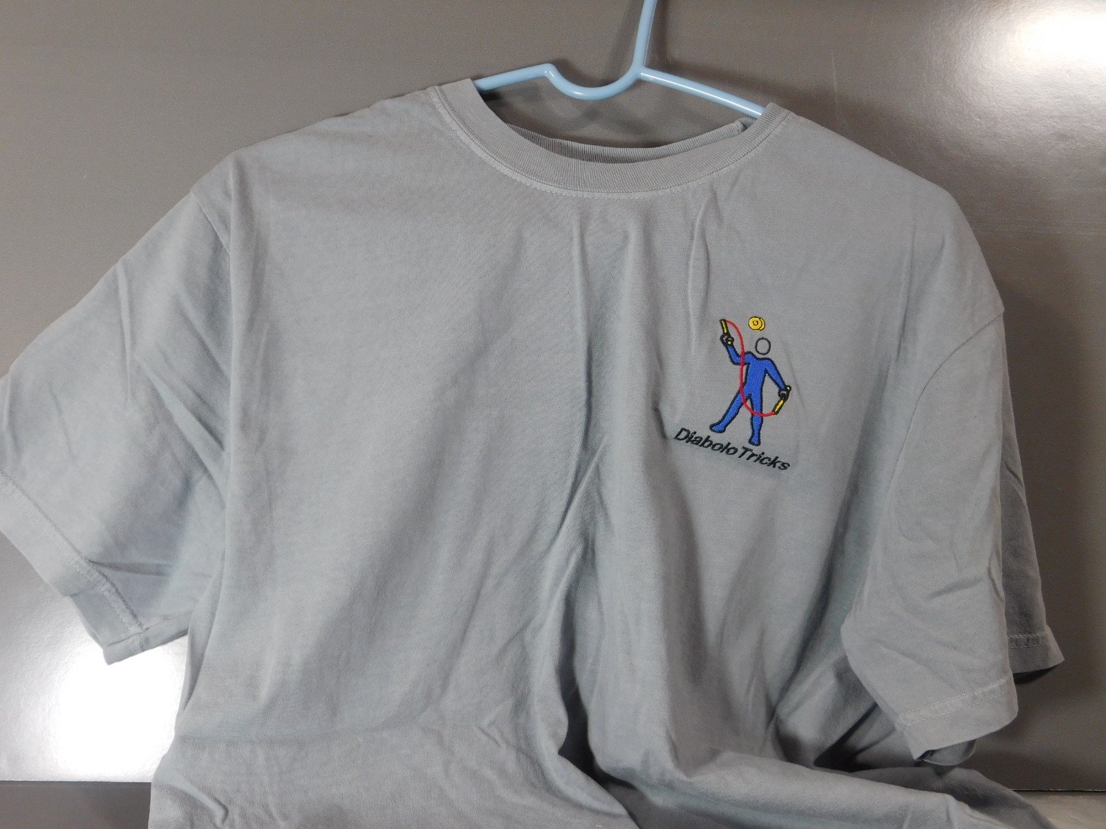 Diabolo T-Shirt New EMBROIDERY Logo / DIABOLO TRICKS  Granite Adult LARGE