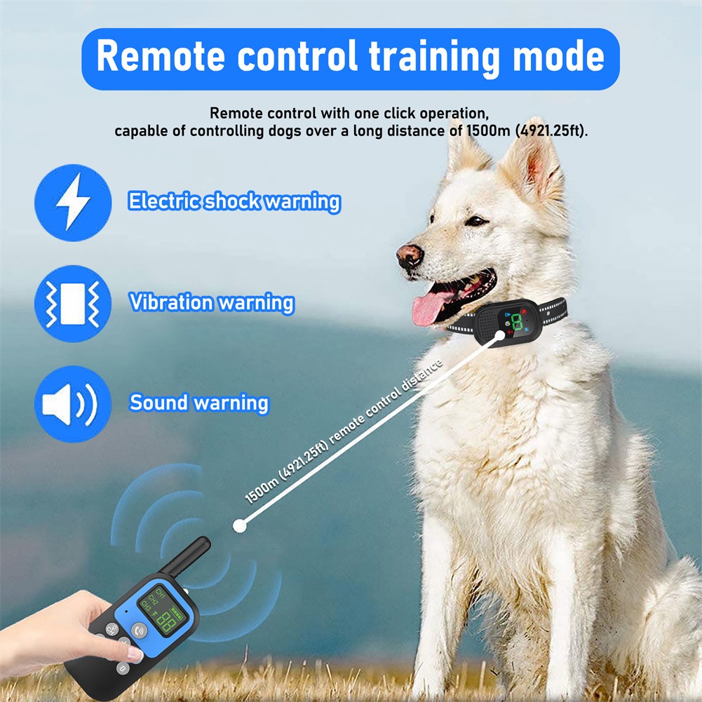 For 3 Dogs Training Collars with Remote Rechargeable Waterproof Shock E-Collars
