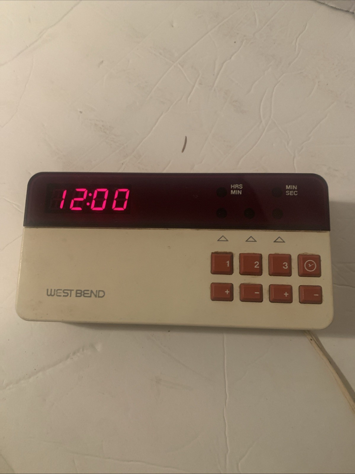 West Bend Clock/timer Model 40001 Triple Timer Plus TESTED Vintage Retro