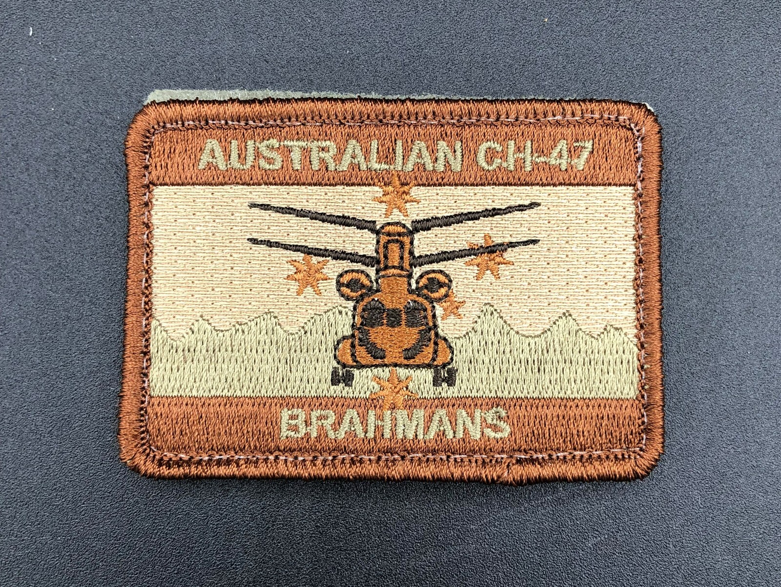 Australian CH-47 Chinook Brahmans Desert Color Army Aviation Patch OEF OIF