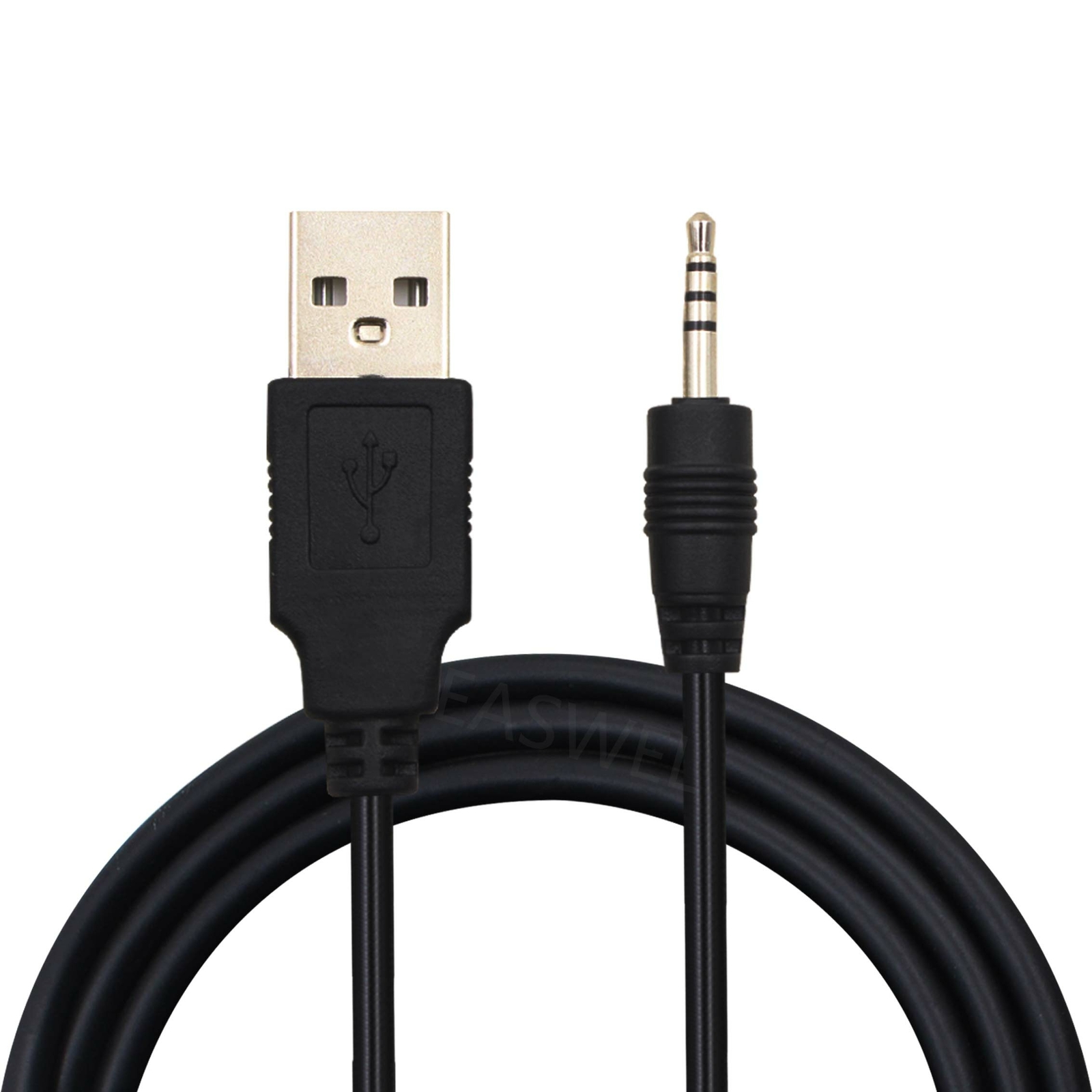 2pcs USB To 2.5 MM Audio Jack Plug Converter Stereo Cable