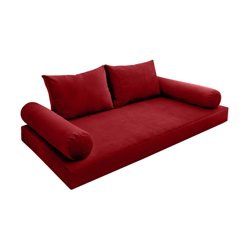 Model V1 Full Velvet Knife Edge Indoor Daybed Mattress Pillow Complete Set AD369