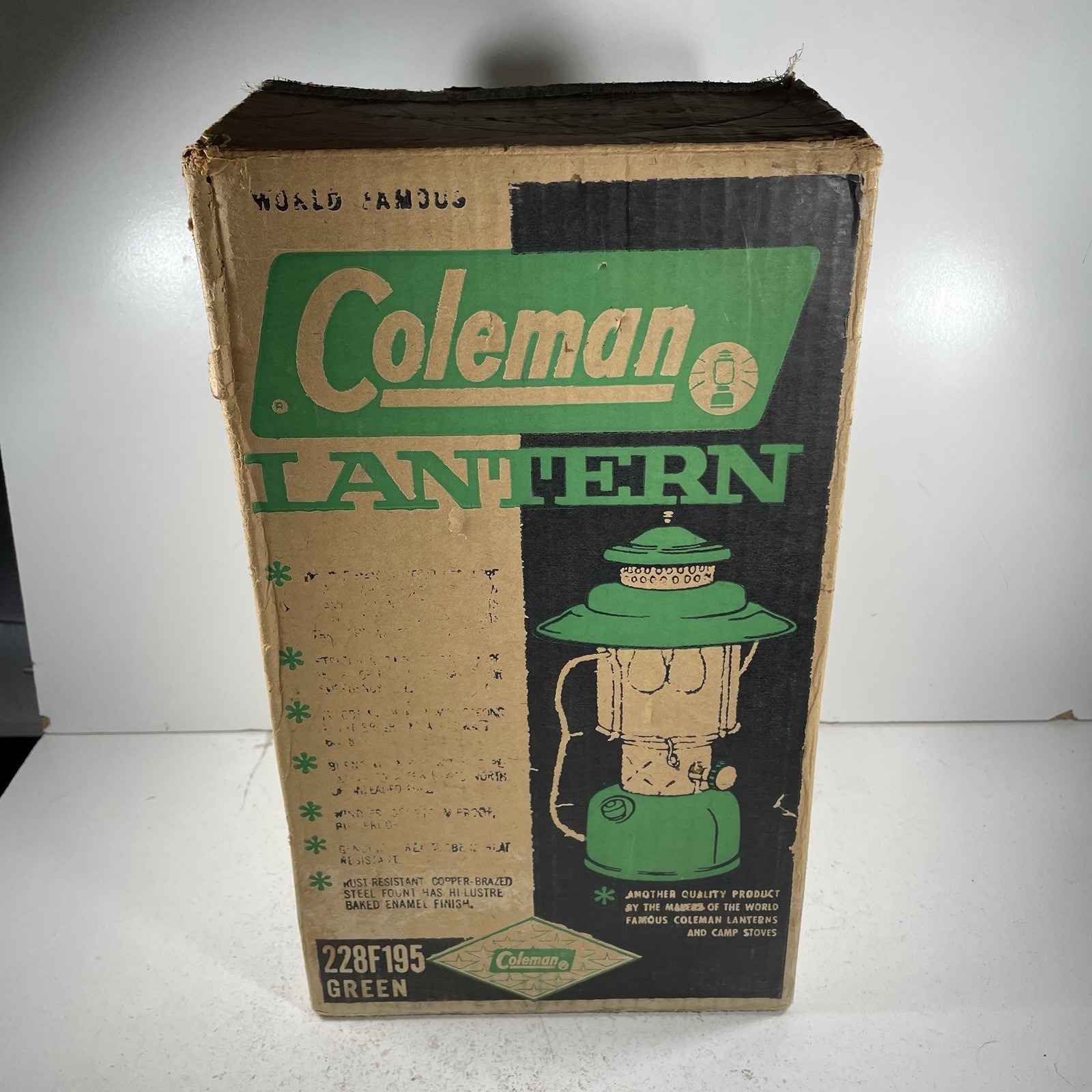 Coleman 228f 228f195 Green Lantern w/original Box & Papers 1965 Maybe Unused?
