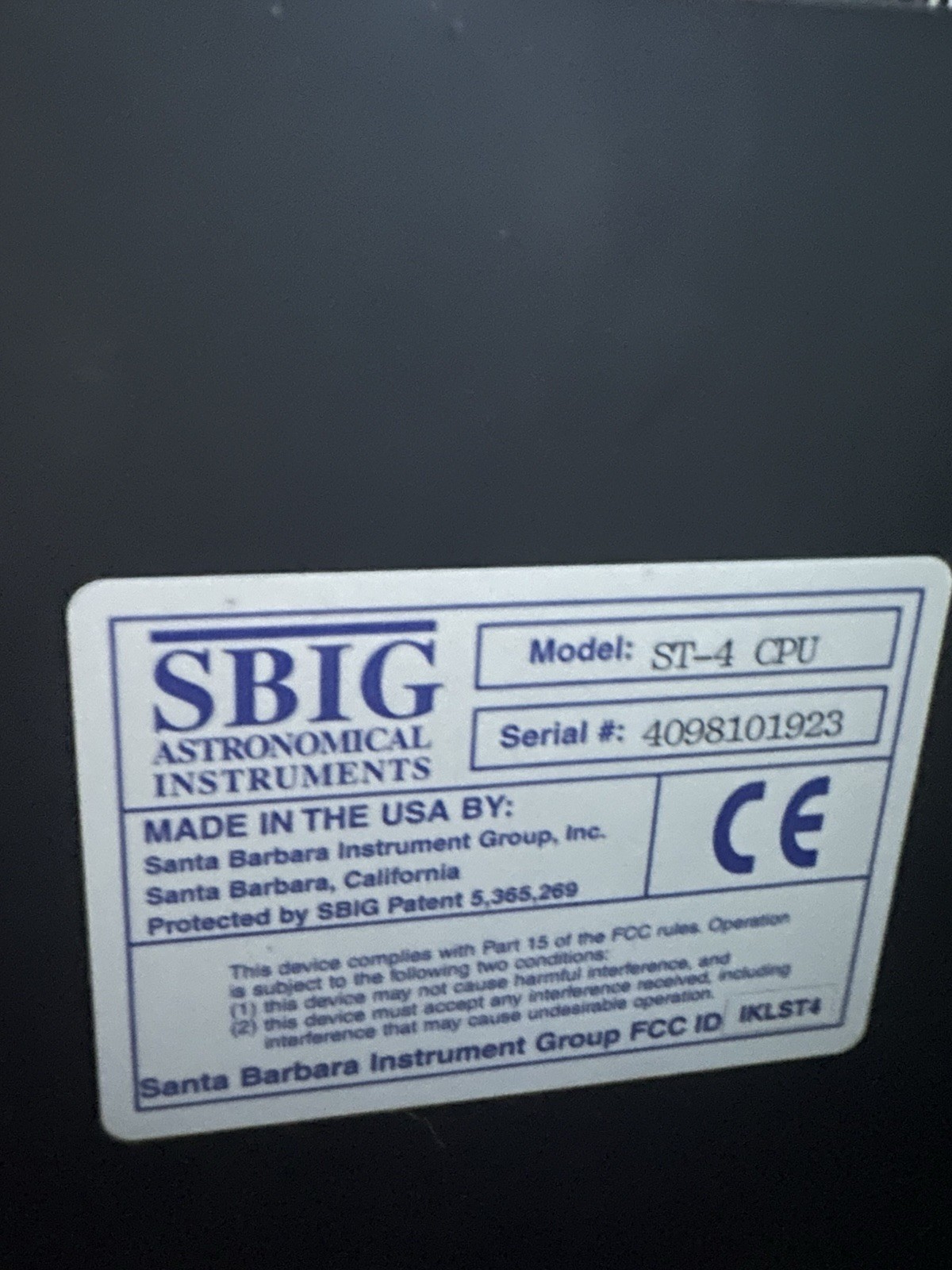 SBIG ST4 Star Tracker/ Imaging Camera