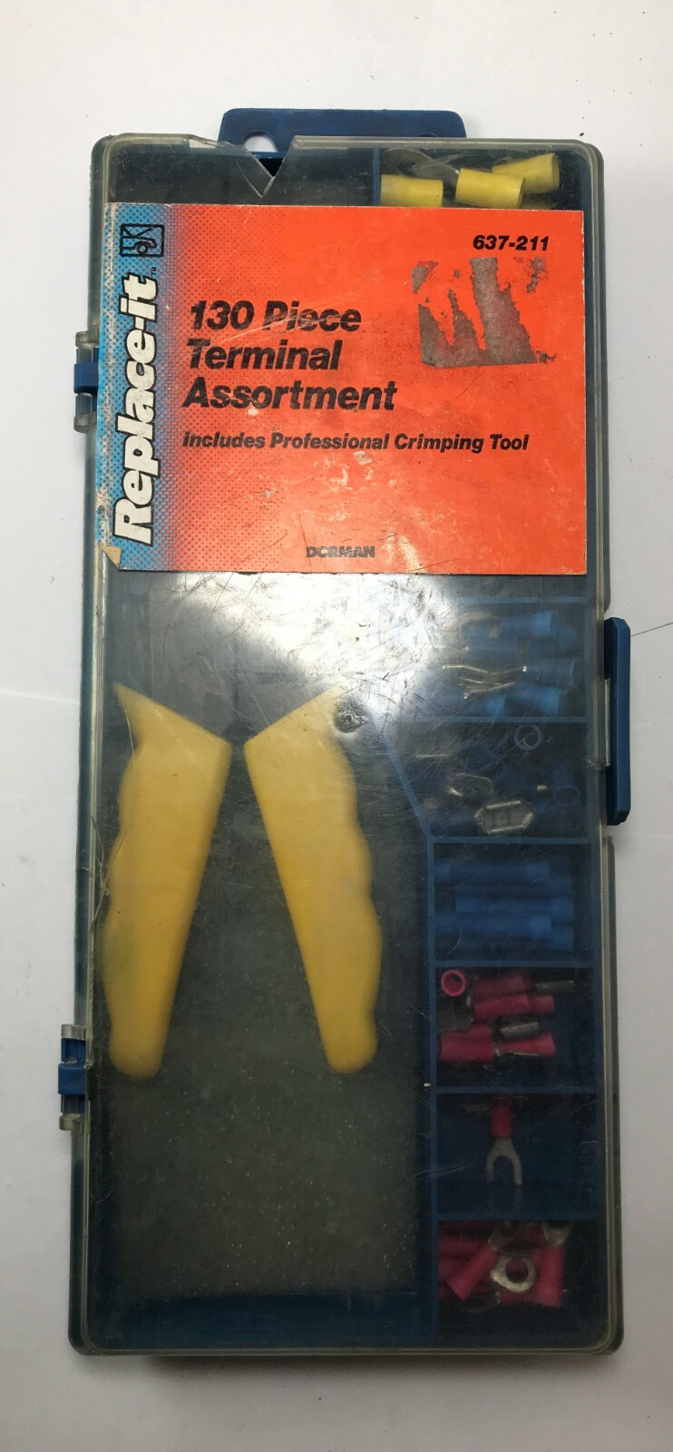 Dorman 637-211 130 Piece Insulated Wire Terminal Assortment & Crimper Tool Kit