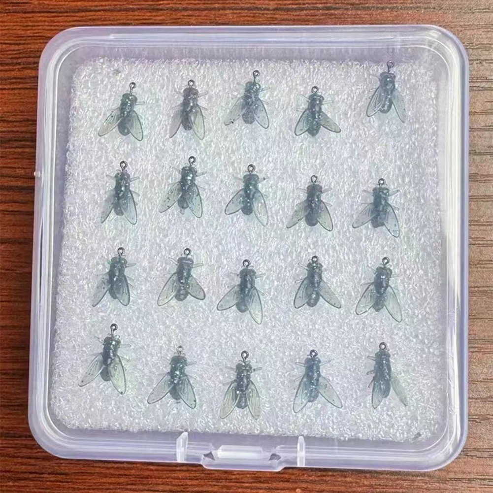 Insect Fishing Bait Housefly Fishing Lures Easy To Carry High Carbon Steel Hooks